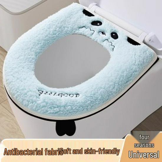 EVA Waterproof Antibacterial Toilet Seat Cover - Washable, Universal, Cute Design, Adhesive Cushion for All Seasons