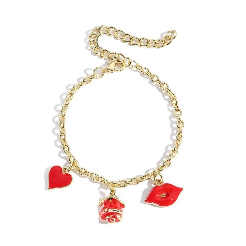 Zinc Zinc Zinc Alloy Necklace Earrings Bracelet Flower Flower Jewelry Luxury Rose Necklace  Wedding