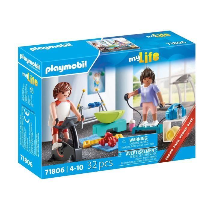 PLAYMOBIL 71806 Sportifs Et Matériel De Fitness, Vélo Et Haltères, My Life, 32 Pièces, Dès 4 Ans
