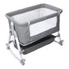 Baby-Beistellbett, 3-in-1-Wiege mit großer Wippschale, höhenverstellbares Beistellbett, bewegliches Beistellbett mit Moskitonetz