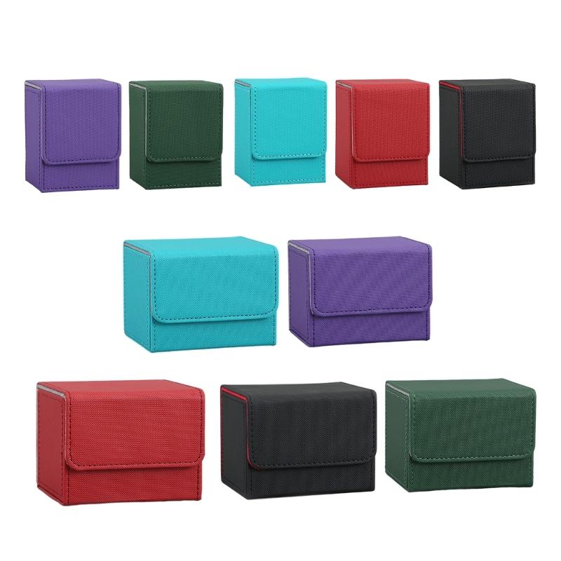 Magnetic Playing Cards Deck Card Storage Box for Game Cards Storage PU Leather Deck Card Boxes Card Deck Case Game Box