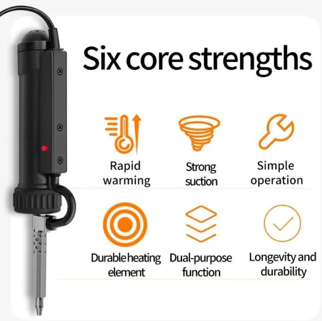 Electric Vacuum Tin Machine Automatic Desoldering Machine Portable Soldering Removal Pump Motorcycle Maintenance Tools