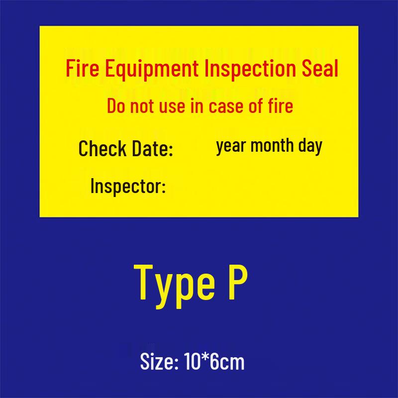 Fire Safety Equipment Inspection & Anti-Tamper Seal Labels