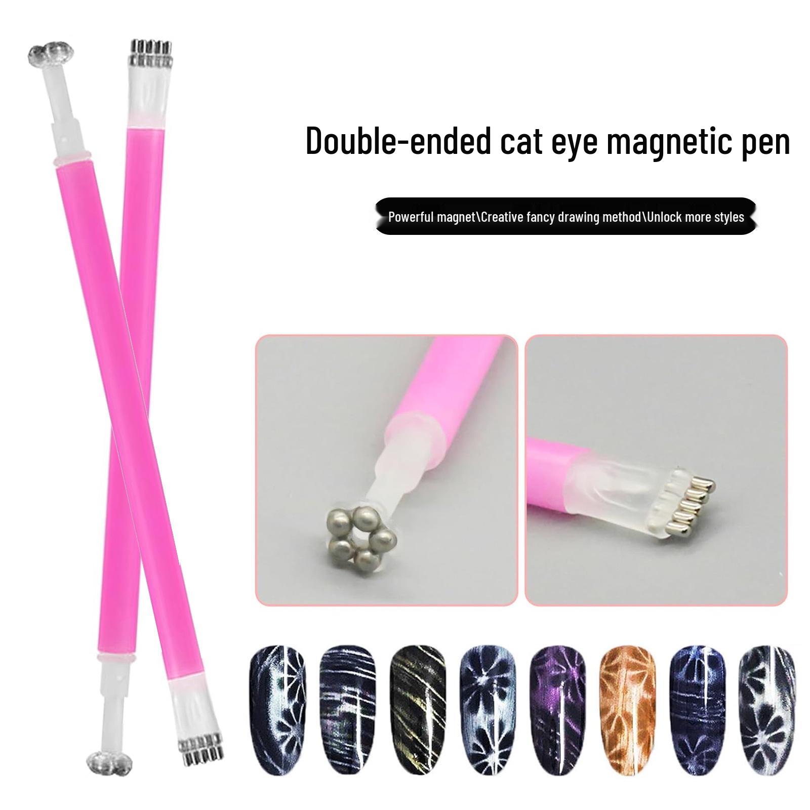 

Cherry Blossom Dual-Headed Cat Eye Magnet Pen for Nail Art