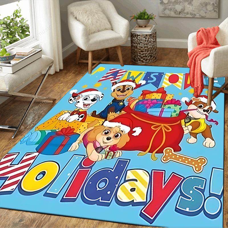 1Pc Paw Patrol Christmas Magic Rug Office Carpet Indoor Outdoor Doormat Nonslip Soft And Comfortable Living Room Christmas Halloween Gift D91883