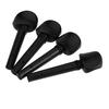4pcs 4/4 Size Violin Fiddle Tuning Peg Set Ebony Wooden Replacement Black Decorated with Pattern On Top for 4/4 Size Violin