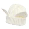 Stretchable Knit Cat Ear Beanie Yarn Striped Beanie Gifts Knitted Beanie Hat  Women and Men