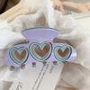 Fashion Hair Claws Women Acetate Hair Clips Hollow Out Solid Color Heart Shape Claw Clip Girls Hair Accessories Hair Clip New