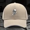 Skull Bone Print Baseball Cap Polyester Adjustable Casual Streetwear Hat for Unisex Women