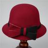 Hat Women's autumn and winter warm top hat Thickened woolen felt basin hat Casual bucket hat