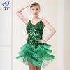 Latin Dance Sequin Fringe Dress Stage Performance Competition Party Costume Women
