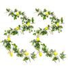 200CM Length Lemon Vine Wreath Green Leaves Lemon Garland Fake Plant  Kitchen Decor