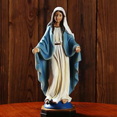 1PC Christian Virgin Our Lady Resin Statue Icon Catholic Figurine Family  Gifts Home Decoration