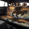 Set Of Car Seat Covers Featuring A Christmas Horse And Sunset Theme, Suitable For Various Vehicles. Stylish And Durable, This Co