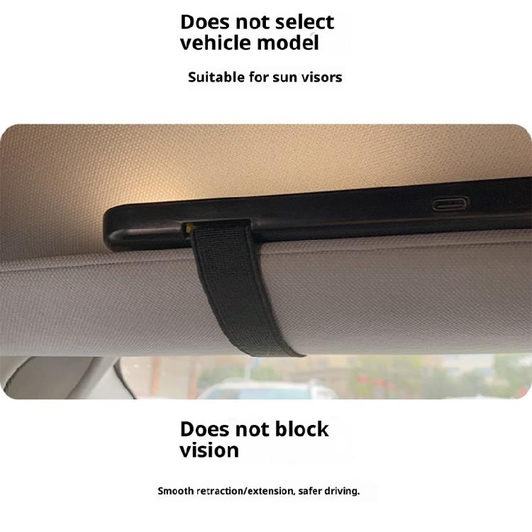 Portable Rechargeable Car Makeup Mirror With Auto Dimming LED Lights And Secure Sun Visors Attachment Quick Installation