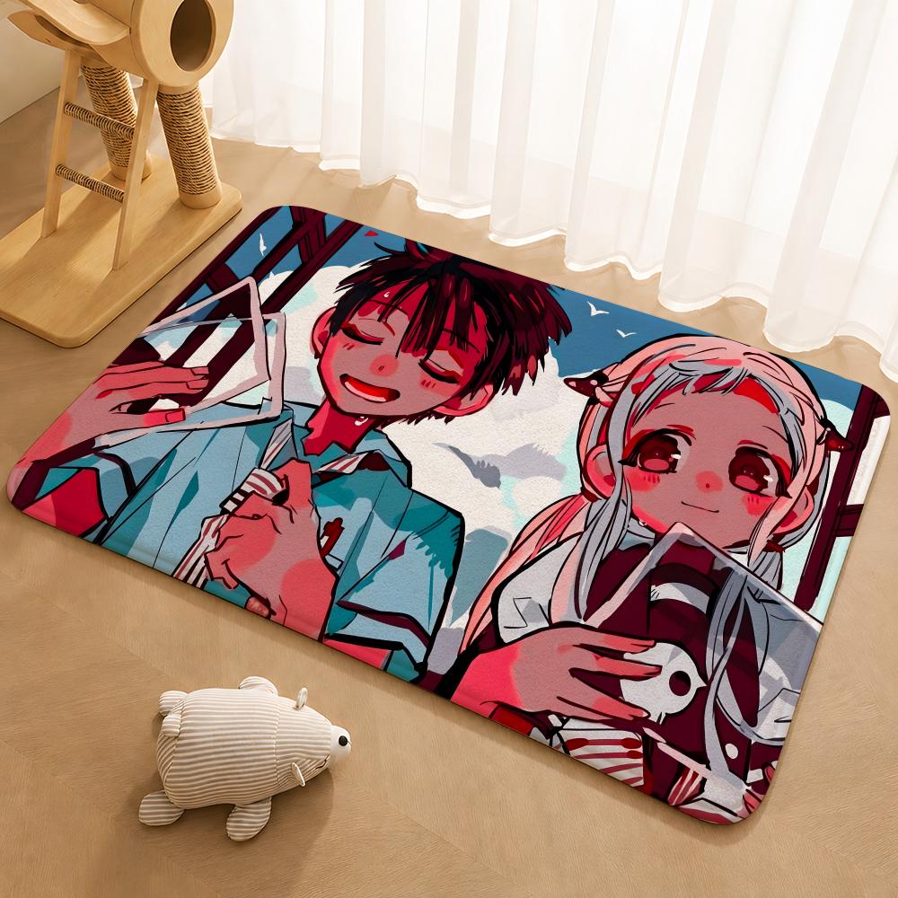 Animation Toilet-bound Hanako-kun Floor Mat Floor Mat Soft Flannel Non-Slip Door  Rug for Living Room