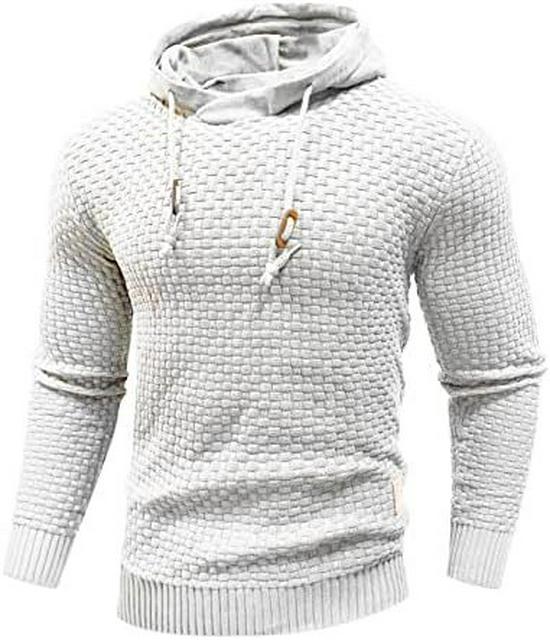 Zaitun Men's Long Sleeve Knitted Hooded Sweatshirt