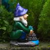 Garden Gnome Statues Outdoor Decoration Resin Solar Light Outdyoor Statue Led Garden Decoration Windproof Lamp Ornaments