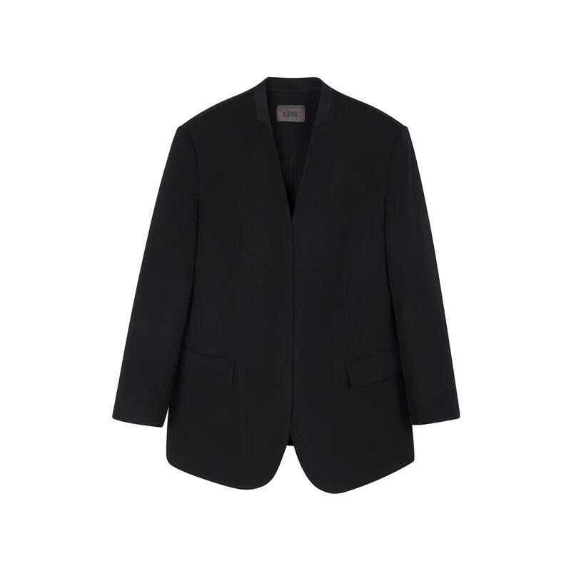Less 2024 Winter Lamb Wool Loose Stand-Up Collar Coat