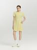 SERGIO TACCHINI W Essential Pique Collared V-Neck Short Sleeve Dress (Yellow)