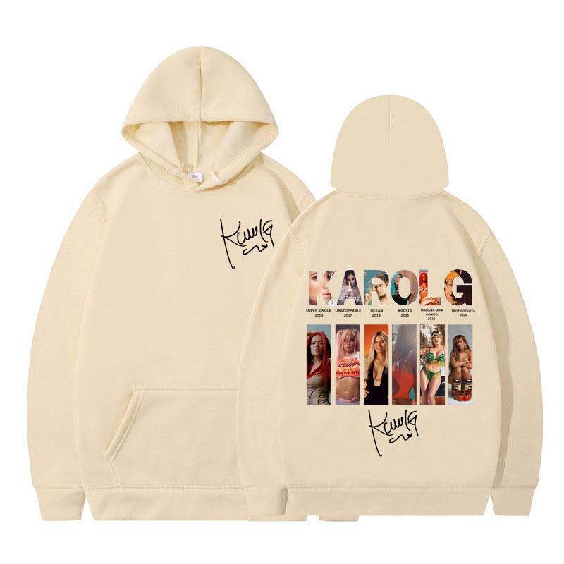Singer Karol G Tropicoqueta 2025 Album Cover Hooded Sweatshirts Man Woman Hip-hop Winter Fashion Hoodies Aesthetics Pullover Top