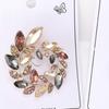 Exquisite High End Glass Crystal Wheat Ear Wreath Brooch Women'S Suit Suit Accessories Elegant Temperament Retro Corsage
