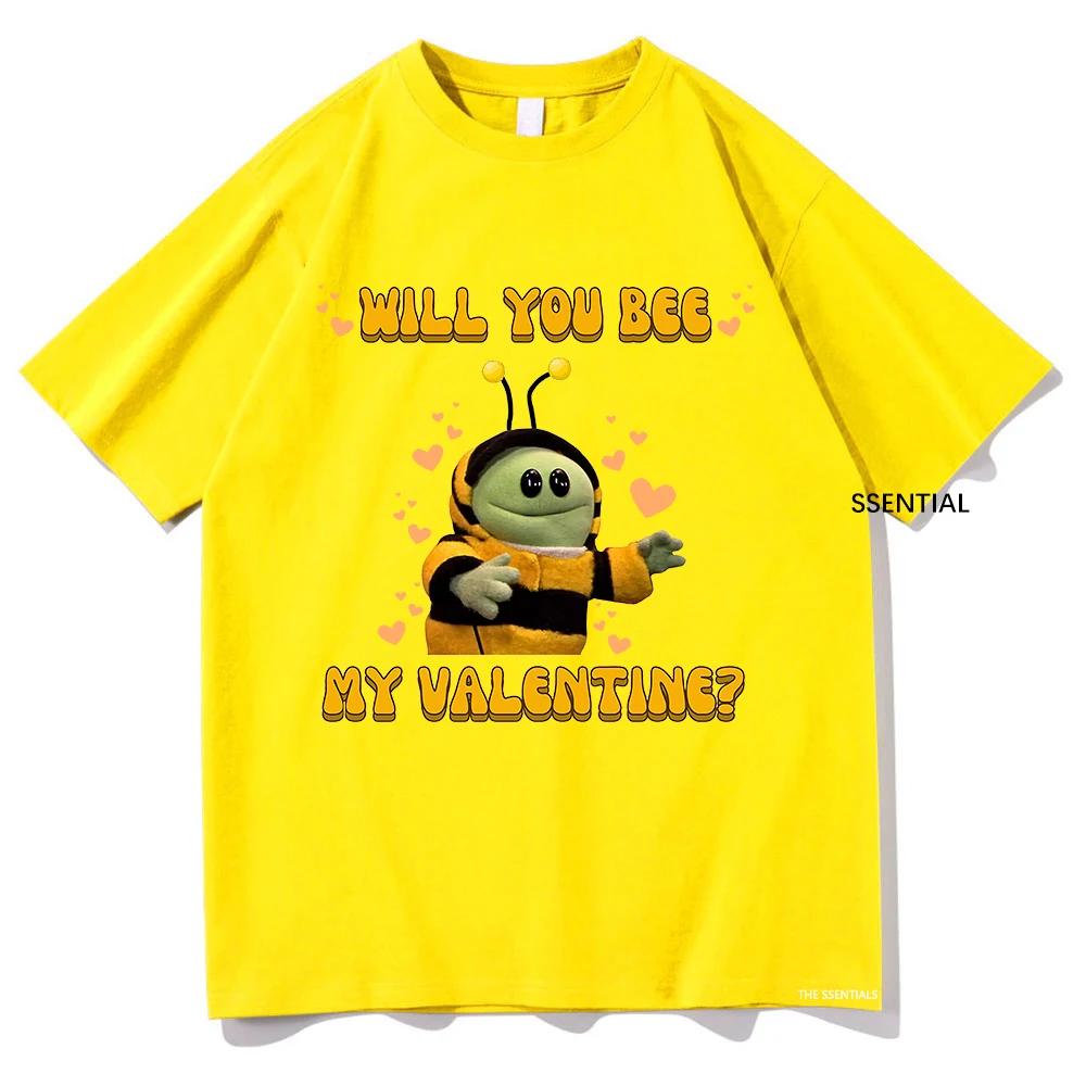 Nanalan Will You Bee My ValentineT Shirt Kawaii Wonderful Girl Men/Women Harajuku Aesthetic Tshirt Unisex Streetwear Cotton Tees