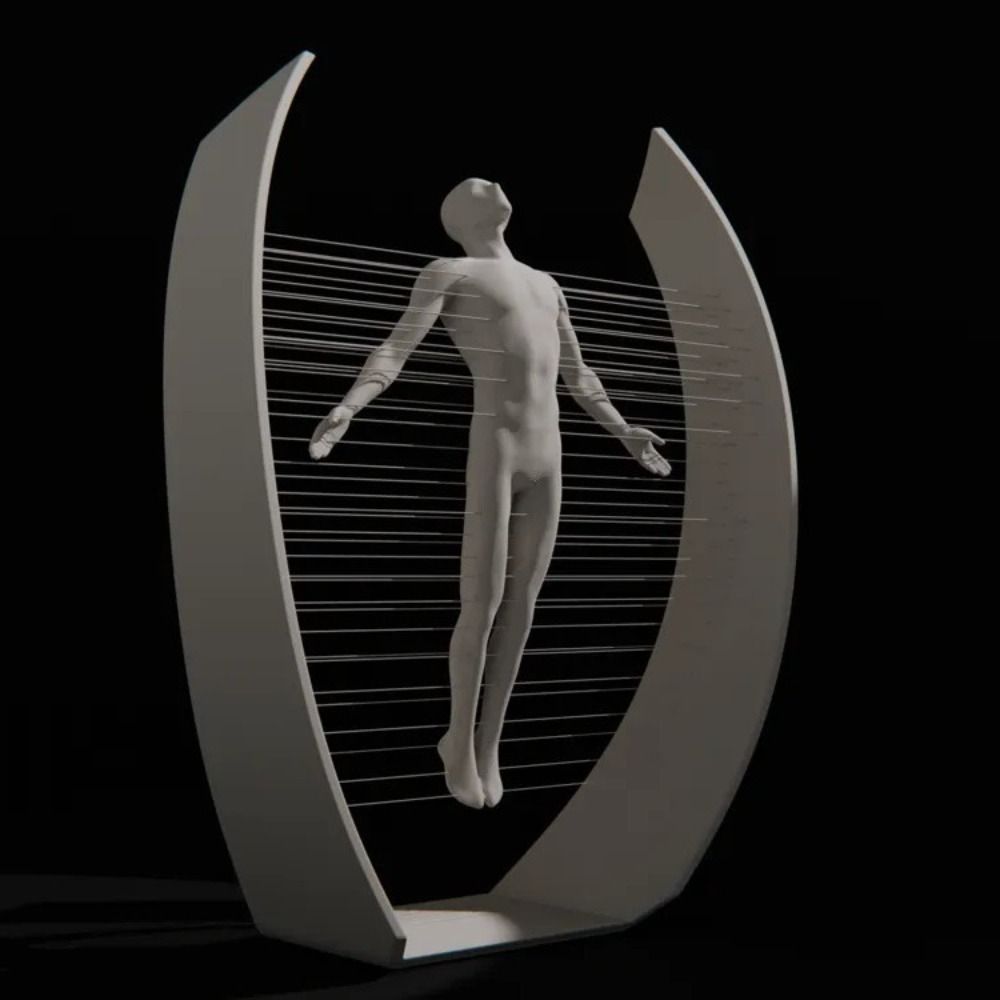 White 3D Beyond Rebirth Ornaments Modern Desktop Sculpture Office Bedroom Home Decorations