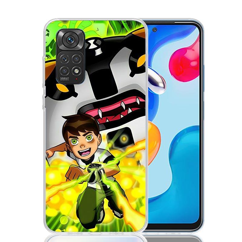 Cartoon Ben 10 Phone Case For Xiaomi Redmi Note 15 14 13 12S 12 Pro Plus 11S 11E 11 11T 10S 10 Art Soft Pattern Cover Redmi Note