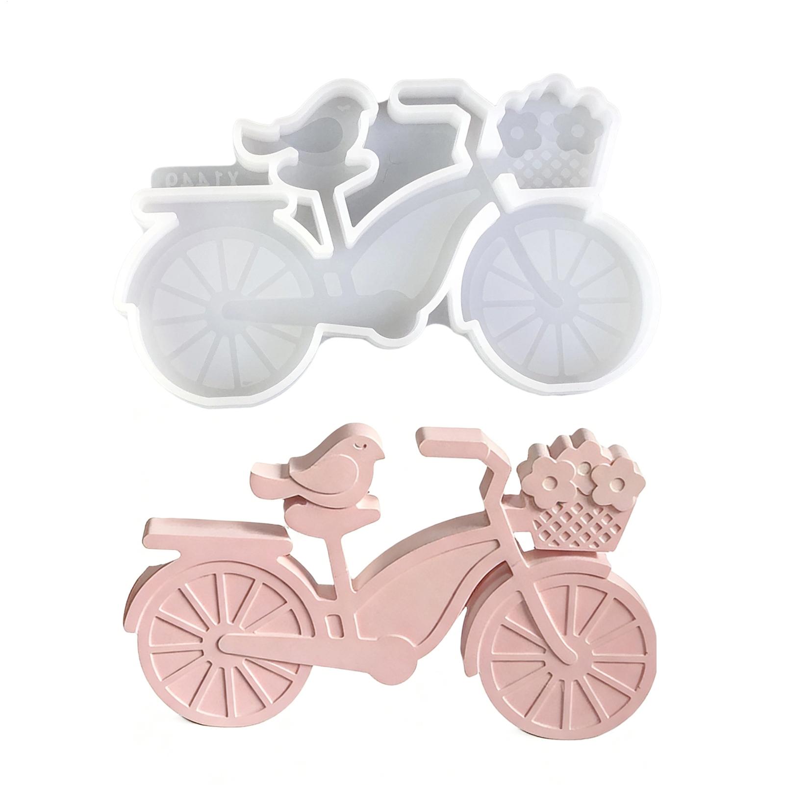 

Bike Silicone Mold Bird On Bike Design Reusable Mould Non-Stick Silicone Soap Molds For Resin Casting Candle Making Soap Wax China Mainland