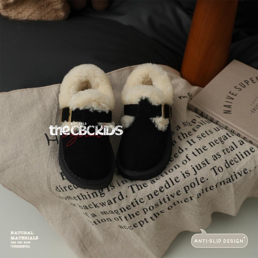 XSHX "Echtes Leder Birken" Kuh Velours Wolle Mund Kinder Schneestiefel Winter Jungen und Mädchen [Schuhe aus Wenzhou]