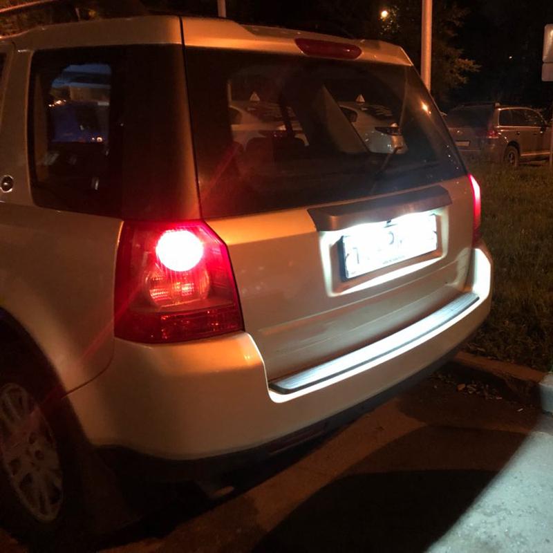 2 Pcs LED Car Number License Plate Lights Lamp Canbus White For VW Touareg Tiguan Golf 5 Passat Touring