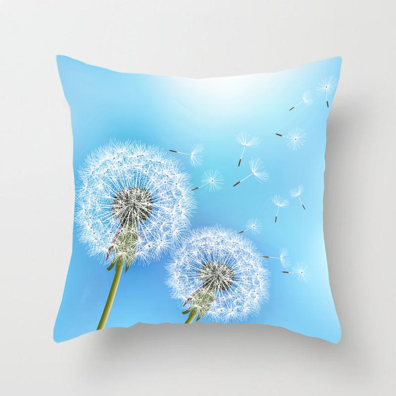 

Квадратная наволочка с узором одуванчика, наволочка для автомобиля, дивана, офисного кресла, простая наволочка для украшения дома 40X40CM