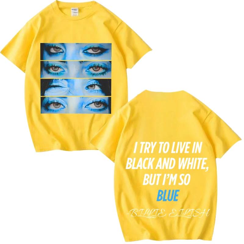 Billie Tee Blue Eyes T Shirt Men’s Women Oversized 100% Cotton Short Sleeve Summer Print Unisex Tops