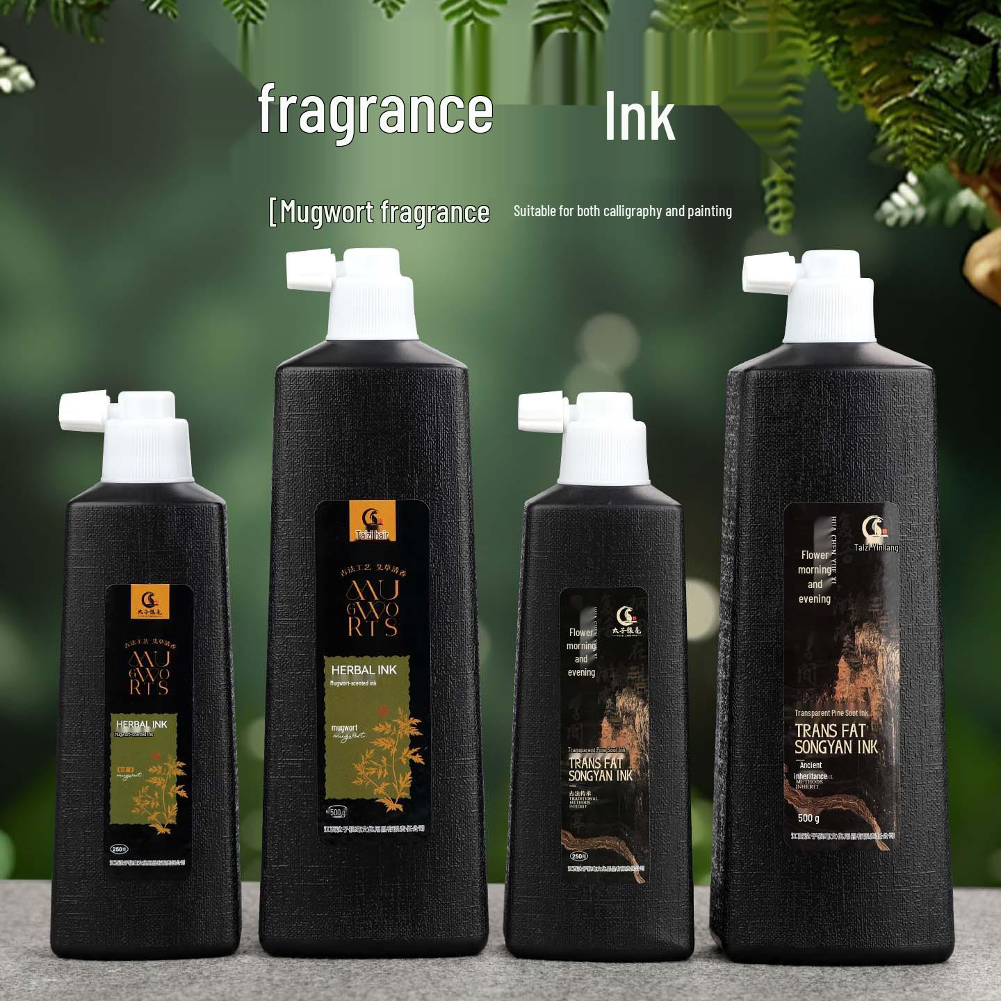 Mugwort Scented Black Ink for Calligraphy and Chinese Painting Practice Mugwort Scented Ink 250ml