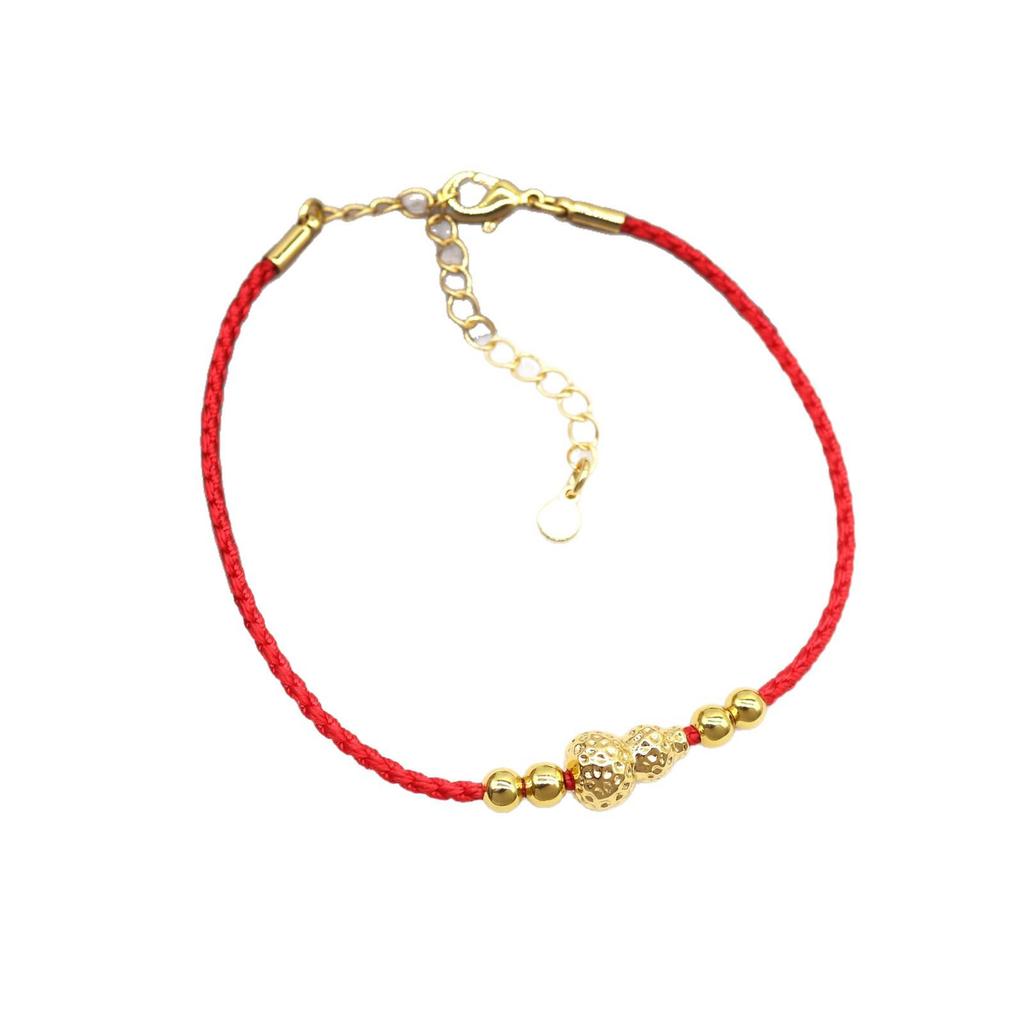 Personalized Zodiac Gourd Red String Bracelet for New Year Fortune and Good Luck