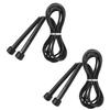 2 Stück Speed Skipping Springseil mit Kunststoffgriffen Fitness Übung Sportgerät Schwarz