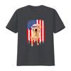 Labrador Retriever T Shirt Independence Day 4th July USA Flag  Vintage Washed Graphic Breathable Slightly Streetwear Homme