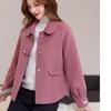 Autumn and Winter Short Double-Sided Plush Woolen Coat Loose Fit Jacket for Petite Women