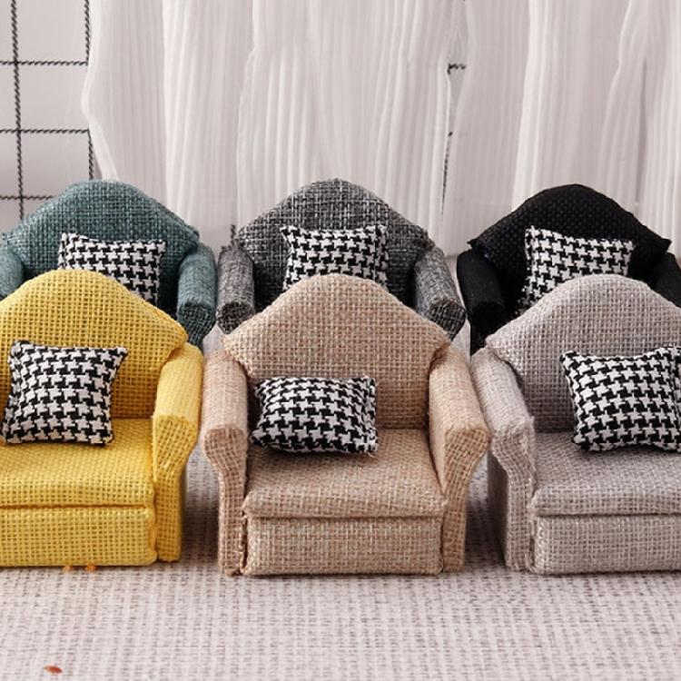 Dollhouses Plush Miniature Sofa Furniture For Toyhouses Jewelry Box Design Safe Childrens Play