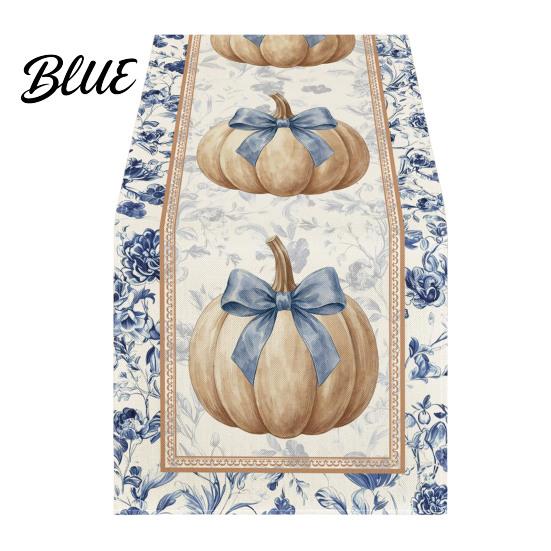 Kitchen Table Runner Print Seasonal Inch Pumpkin Runner 13x72 for Fall Maple Leaf Autumn Festive