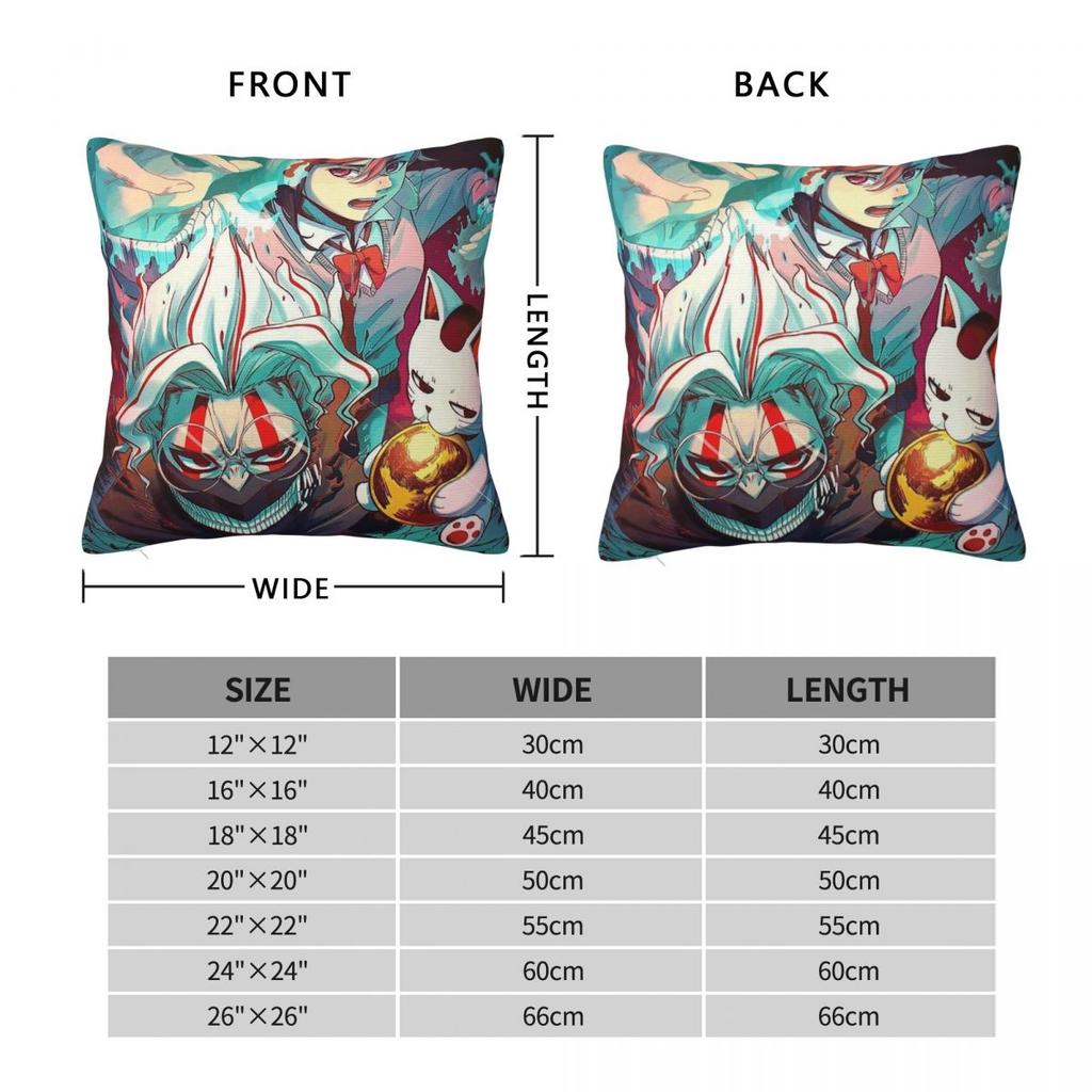 Anime Dandadans Fyrkantigt örngott Kuddfodral Örngott Prydnadskuddfodral för Hemma Soffa Vardagsrum