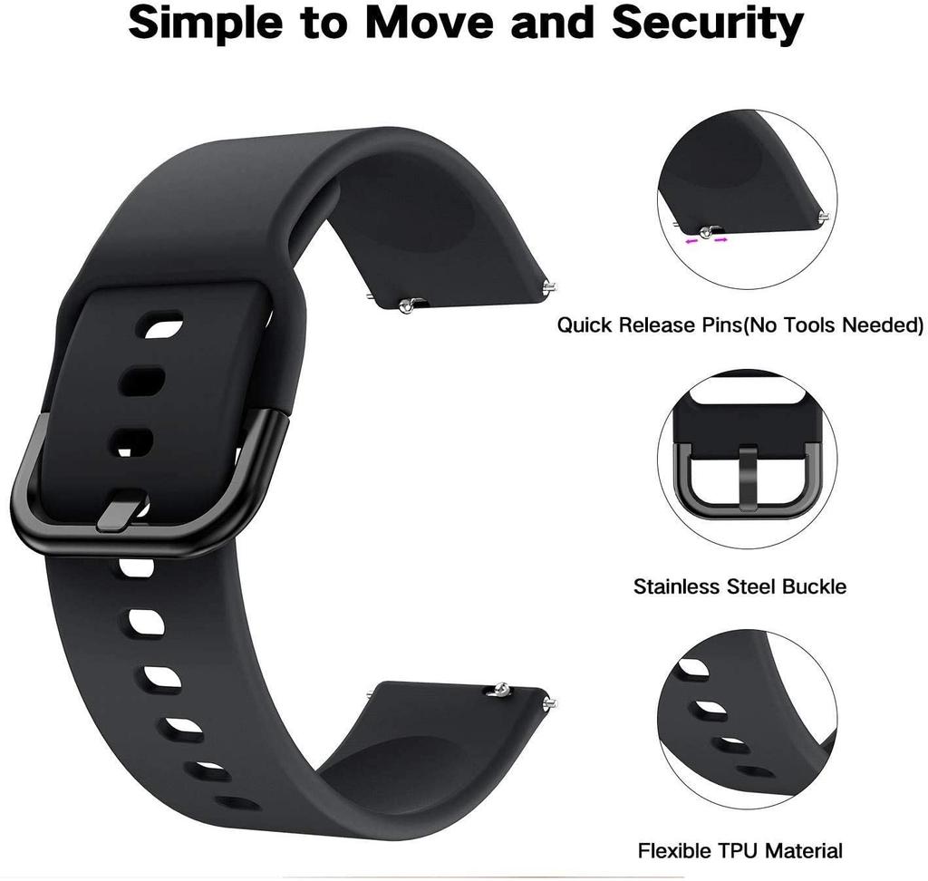 20mm 22mm Silicone Band For Amazfit GTS 4/3/2/2e/Mini/GTR 4 3 3 pro/GTR2/2e/stratos 2/3 Watch Bracelet Correa Amazfit Bip Strap