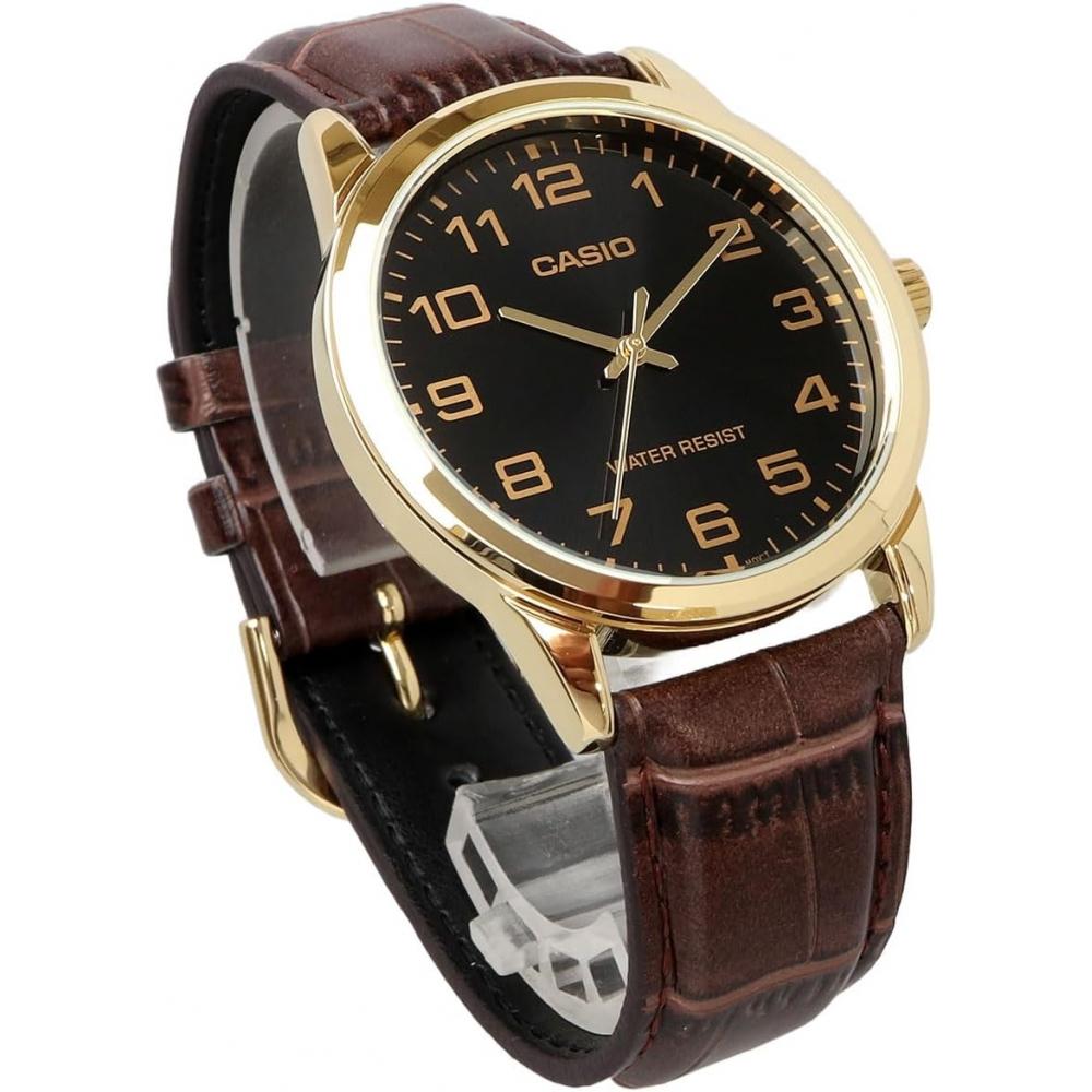 Casio Analog Quartz Men S Watch Mtp V001gl 1b Gold   Black