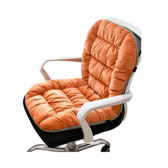 Chair Seat Cushion with Backrest Soft Thick Washable Cover Home Office Back Support Lounger