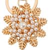 Keychain Pendant Sparkling Rhinestones Inlaid Snowflake Design Key Holder with Lobster Clasp Backpacks Car Accessory