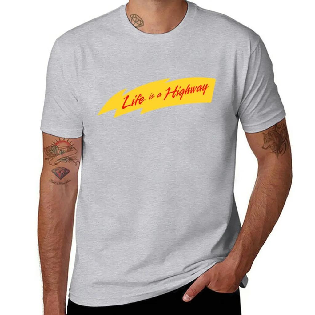 New Life Is a Highway T-Shirt Blouse Vintage Clothes Custom T Shirts Design Your Own Heavyweight T Shirts Mens T Shirts Pack