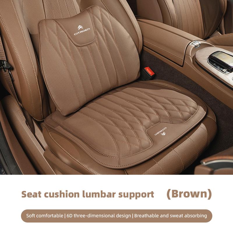 Autositzkissen Atmungsaktiv Anti-Rutsch-Pad Lendenwirbelstützkissen für Citroen C4 C3 C5 C5X e-C4 X e-C3 C-Elysee Berlingo C1 C6 C2