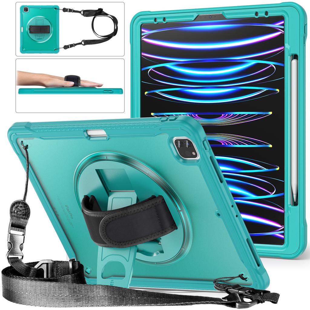 Case For iPad Pro 11 12.9 13 - Heavy Duty Shockproof Cover iPad Air 4 Air5 10.9"10th 11th Funda+Shoulder Strap Case