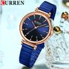 CURREN Women Watch Top Brand Luxury Blue Female Waterproof Clock Stainless Steel Bracelet Fashion Simple Ladies Wristwatch 9081